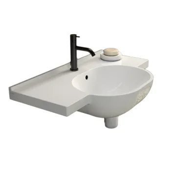 Раковина Globo Mode подвесная/для установки на консоль размер 80 см крепление в комплекте ME080BI