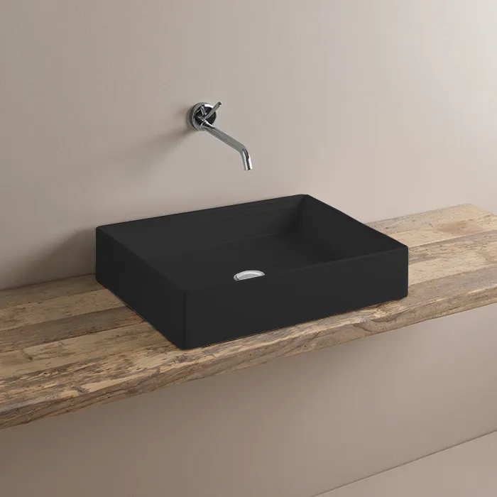 Artceram Scalino Раковина 38х55 см, без отв., без слив-перелива, цвет: черный матовый SCL002 17 00