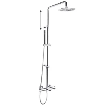 Душевая система Ramonsoler Drako термостатическая с изливом и с регулировкой высоты 335602RP300
