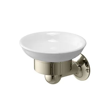 Мыльница с настенным держателем Devon&Devon New York керамика/никель блестящий NY101NKS