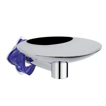 Мыльница металлическая THG Petale De Cristal Bleu U6B-A02-546GM хром