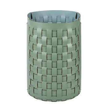 Круглая корзина для белья ADJ Bottega D40xH57, эвкалипт/небесный 1057.60/50