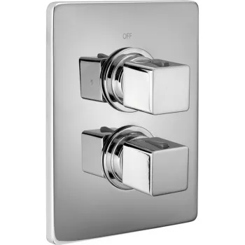 Cмеситель для душа Cisal Cubic термостат, 2 положения, хром CU01810021