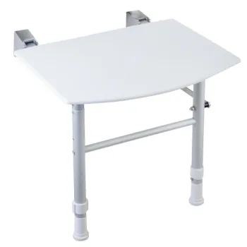 Сиденье для душа Nofer настенное с антибактериальным покрытием белое 15042.PIE.NBA