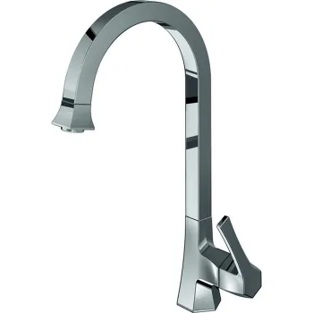 Смесители для кухни Cisal Kitchen однорычажный, на 1 отверстие для кухни,с поворотным изливом 199 мм, хром CE00053021