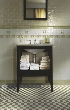 Бордюр Ceramiche Grazia Essenze Coprispigolo Felce Craquele 1.2x26