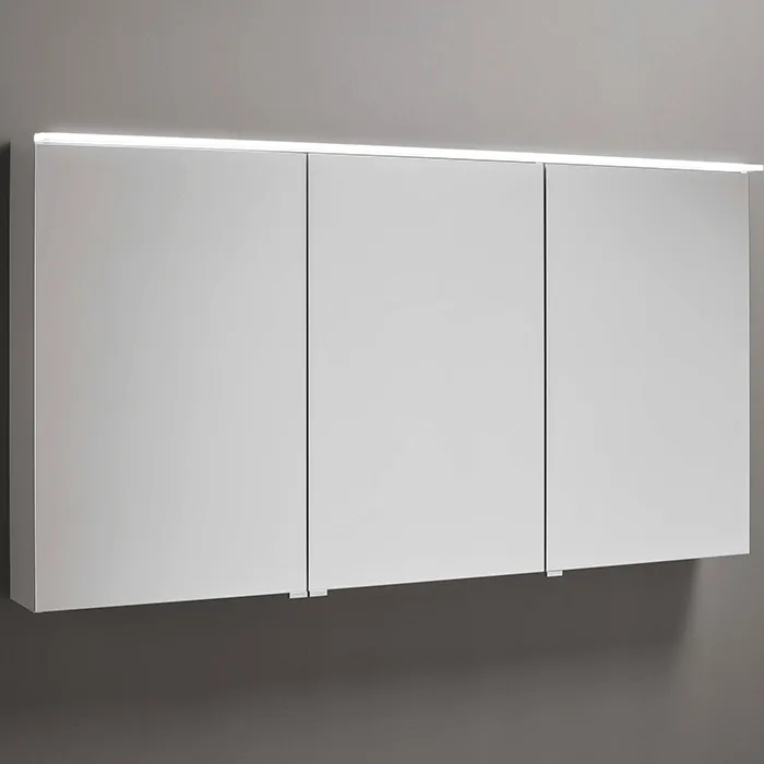 BURGBAD Eqio Зеркальный шкаф с LED подсветкой 5Вт IP24, 120х80х17см, 3 зерк. двери с обоих сторон, в