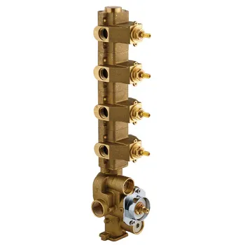 Встраиваемая часть для термостатического смесителя Carimali с 4 независимыми выходами W21049CR
