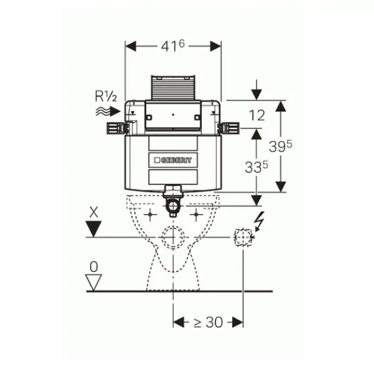 Бачок для унитаза Geberit Omega 109.043.00.1 белый