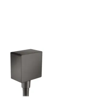 Шланговое подсоединение hansgrohe FixFit Square 26455340 с клапаном обратного тока, шлифованный черн