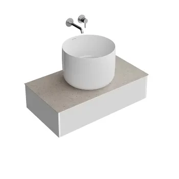 Тумба MAGICA подвесная Kerama Marazzi 90 1 ящик, утренний серый матовый MA.90.1\MGR.M