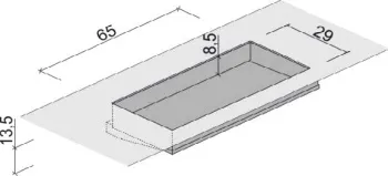 Раковина Brenta D-Line 65х29 см из композита Solid Surface встраиваемая снизу с щелевым сливом DLN0300