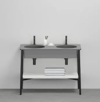 Раковина встраиваемая Cielo I Catini Catino Doppio CALAD CM 100 см серый