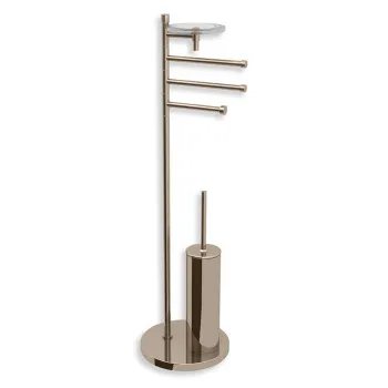 Напольная стойка с ершиком и бумагодержателем Bertocci Cinquecento держателем и мыльницей, nichel mat 11005596050