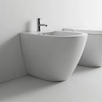 Биде напольное Globo Stockholm 51х37х42см, с 1 отв. под смеситель, с креплением, белый LA010.BI*1