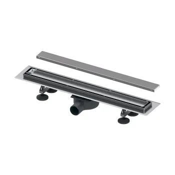 TECE Комплект TECElinus для монтажа дренажного канала 600мм с основой для плитки &amp;quot;tile&amp;quot; и панелью &amp;quot;steel&amp;quot; 2 в 1