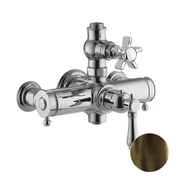 Термостатический смеситель Nicolazzi Termostatico вывод сверху 3/4, тёмная бронза 4917DB18