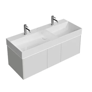 Тумба GRANDE подвесная Kerama Marazzi 120 3 ящика, архитектурный серый GR.120.3\AGR.M