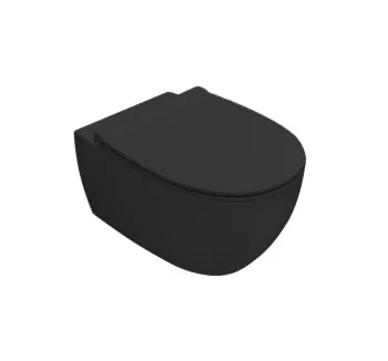 Унитаз подвесной Globo 4All Унитаз подвесной 54 см безободковый крепление в комплекте цвет ar (Nero opaco) MDS03AR