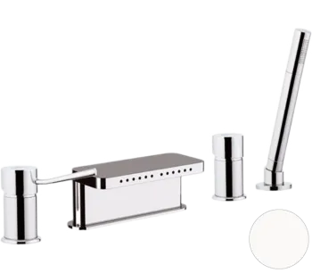 Смеситель для ванны Remer Minimal N06317MMBO, белый матовый