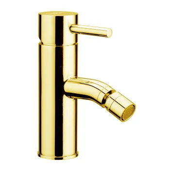 Смеситель для биде Nicolazzi Mac Kinley 05 на 1 отверстие, с донным клапаном, gold 3703GO29M