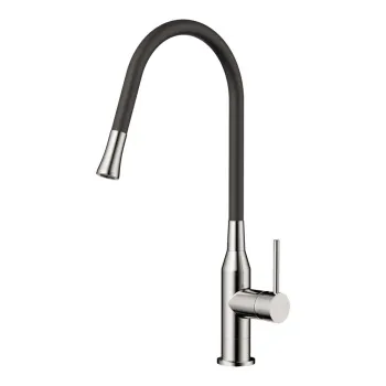 Смеситель для кухни Omoikiri Yatomi BN-BL с гибким изливом нержавеющая сталь черный 4994247