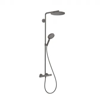 Душевая стойка Hansgrohe Raindance S Showerpipe 240 PowderRain 1jet 27633340,  шлифованный чёрный хр