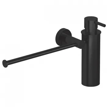 Полотенцедержатель с дозатором для жидкого мыла Colombo Plus подвесной, PVD графит полированный W4975.GL