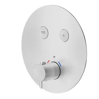 Смеситель для душа термостат Newform X-steel 316 на 2 источника, переключение - кнопки, для 27751, INOX 70426EX.50.050