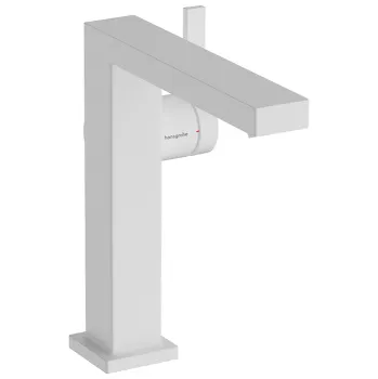 Смеситель для раковины Hansgrohe Tecturis E 73040700 coolstart, push-open, белый