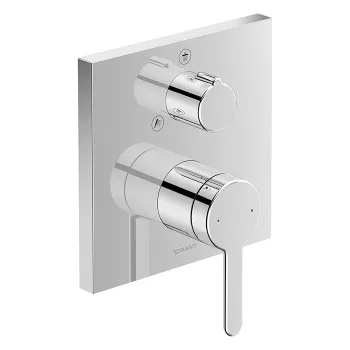 Duravit C.1 Смеситель для душа скрытого монтажа (наружная часть квадрат) с переключателем потоков, цвет: хром