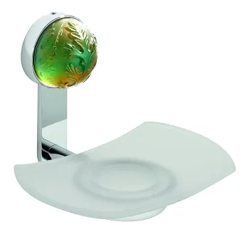 Мыльница стеклянная THG Flore U5A-A02-500 хром