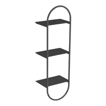 Полка для ванной подвесная Simas Wave WASS05 nero matt 33х100 см черный