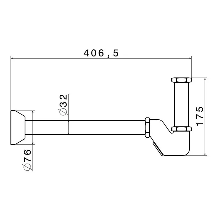 Сифон для раковины с декоративной накладкой Kerama Marazzi хром 212KM.21.018