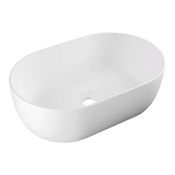 Раковина накладная Alice Unica 55x35хВ17, без отверстия под смеситель, белый матовый, 32120109