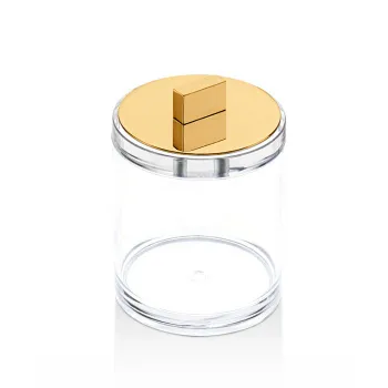 Баночка универсальная Decor Walther Sky DMD M 9.5x12 с крышкой, акрил, золото 980920