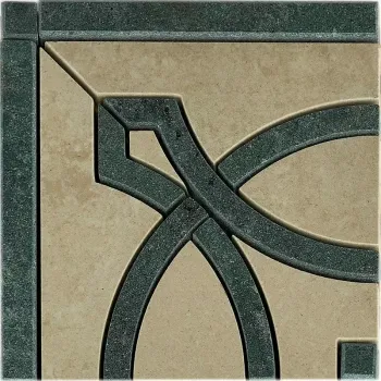 Керамогранит Casalgrande Padana Marte Angolo Rinascimento B Botticino (Botticino, Verde Guatemala) 15х15