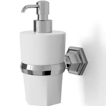 Дозатор для жидкого мыла белый Devon&Devon Jubilee цвет держателя и помпы хром JB130CR