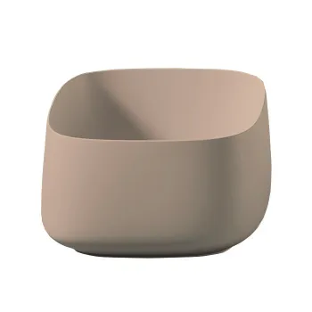 Раковина накладная Quadro Artceram Cognac 43x43, Saniglaze, biscuit COL006 62 34