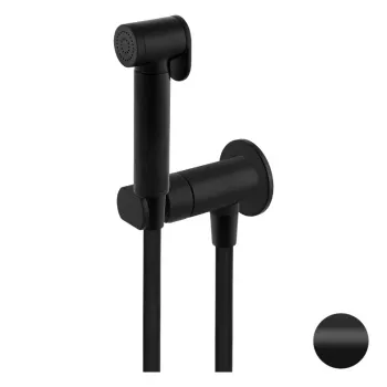 Смеситель с гигиеническим душем Remer X-style Minimal черный матовый N64WNO