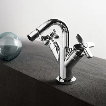 Смеситель для биде Fantini Icona Classic 1 отв., с донным клапаном, хром 53 02 R062F