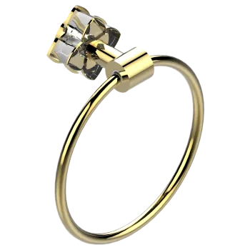 Полотенцедержатель THG Petale De Cristal Clair Lisere Dore U6E-F01-504N полированное золото
