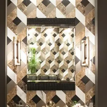 Зеркала для ванных комнат OASIS BATHROOM Academy 0ACSPR066OR - декор - ribbed nero 66*2*h100