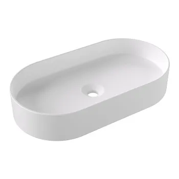 Раковина накладная Alice Hide Stadium 65x35хВ12, без отверстия под смеситель, белый матовый, 31120109