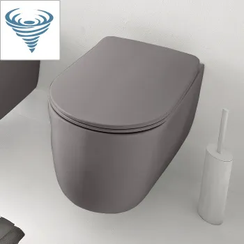 Унитаз подвесной Kerasan Nolita 531589 смыв Tornado, с креплениями WB9N, FERRO MATT