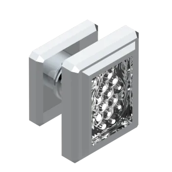 Ручка дверная одинарная THG Metropolis Cristal Clair A2A-A02-26BP хром