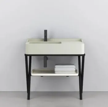 Раковина накладная Cielo Siwa SWLASF PM 90 см серый