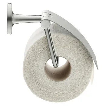 Duravit Starck T Держатель туалетной бумаги с крышкой  настенный, цвет: Stainless steel Brushed