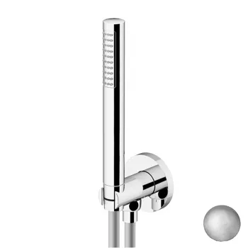 Набор для душа Gattoni душевая лейка c 1-м режимом, выпуск из стены- держатель душа, шланг 150, nickel brushed KTC01/PDNS