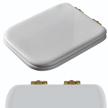 Сиденье для унитаза Kerasan Waldorf белый/бронза, микролифт 418601